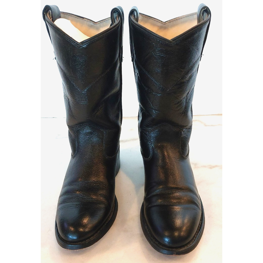 ARIAT Old West Roper Women's 4US /35‎ EU Cowgirl BLACK Leather Pull On